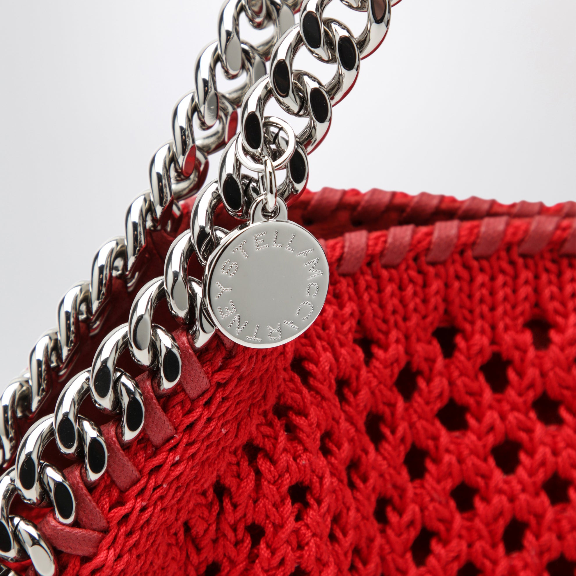 Sac cabas Falabella Mini rouge en maille