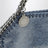 Micro Falabella Tote Bag in Metallic-Denim