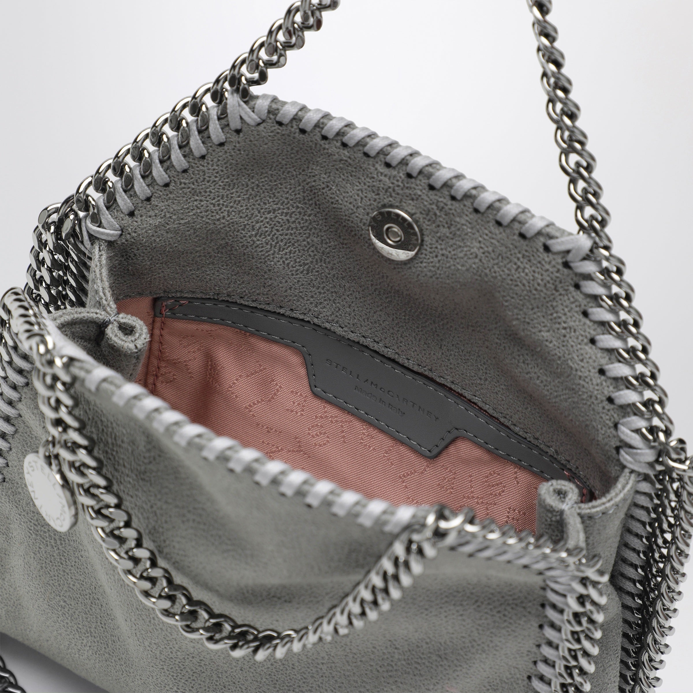 Stella McCartney Falabella micro Tote bag in light grey | TheDoubleF