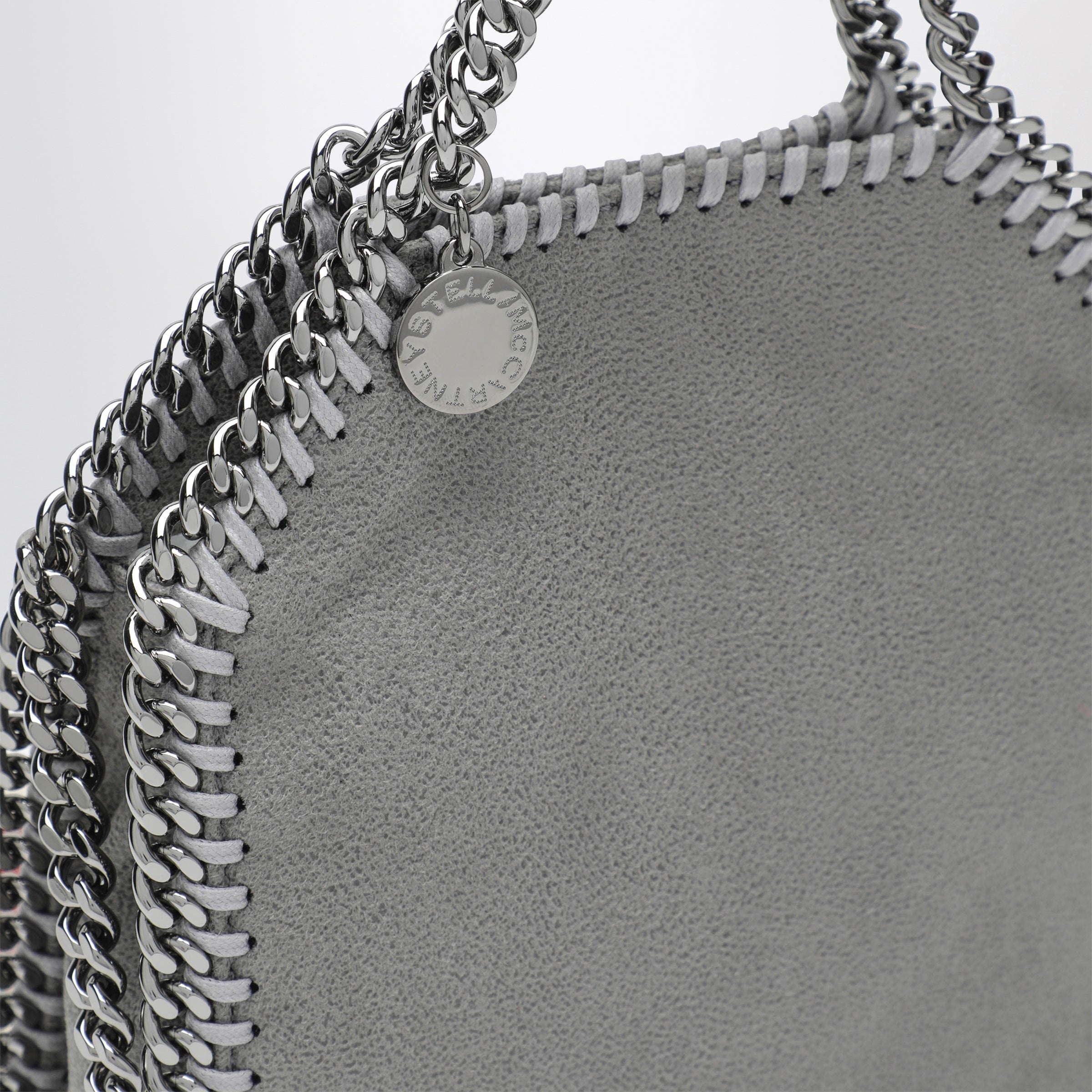 Stella McCartney Falabella micro Tote bag in light grey | TheDoubleF