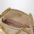 Pyritfarbene Micro Falabella Tote Bag mit Metallic-Finish