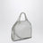 Pearl grey micro Falabella tote bag