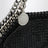 Falabella mini tote bag in black crystal mesh