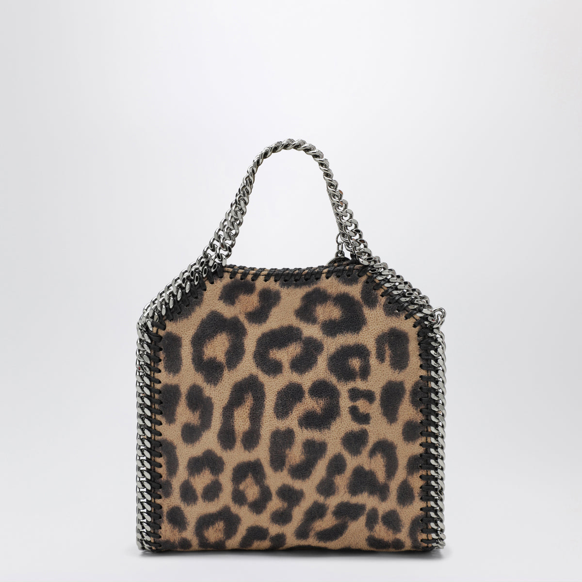 Micro sac tote Falabella à motif léopard