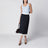 Ribbed cotton top with triangle logo in sky blue