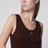 Top a costine in cotone color cacao