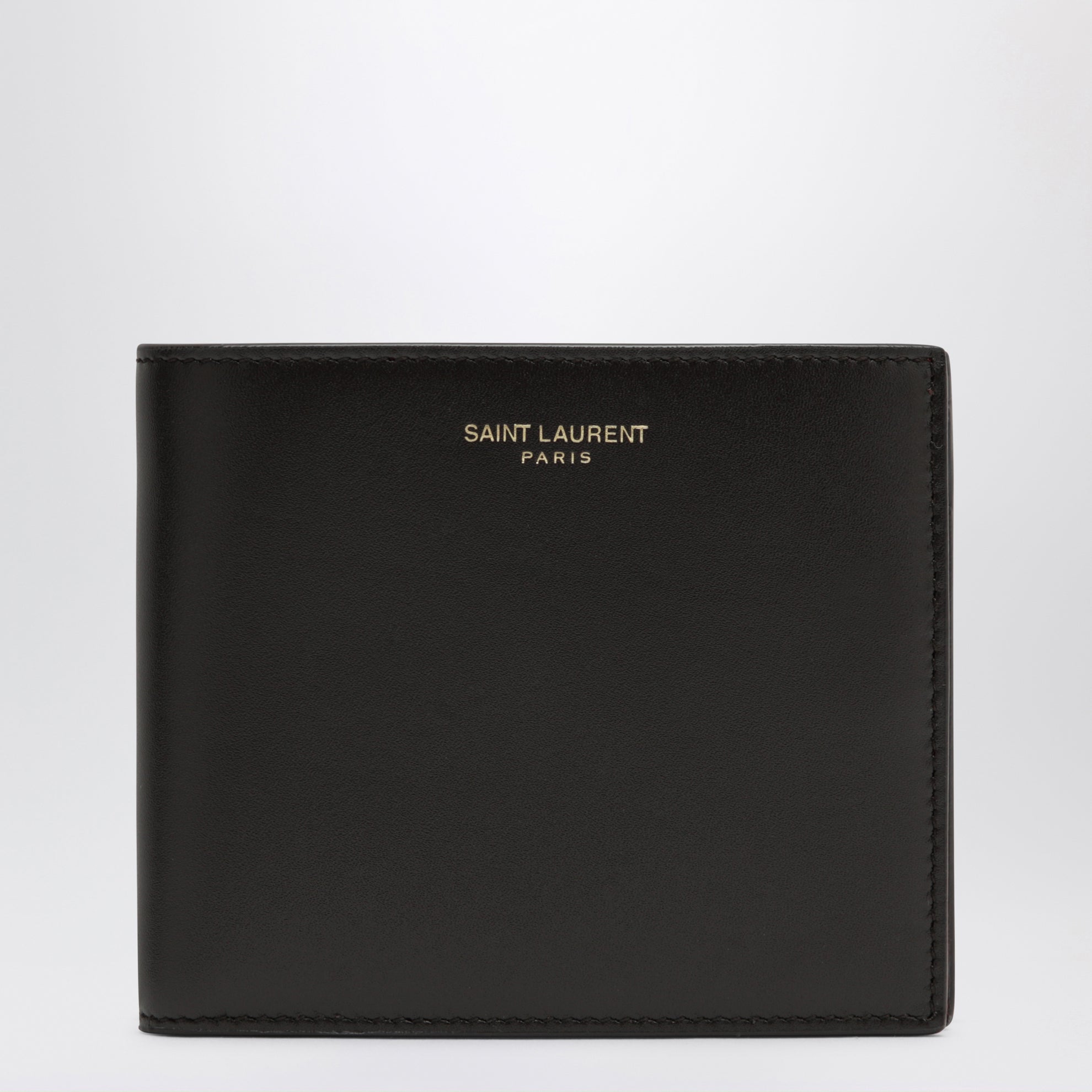 East/West brown and burgundy leather wallet