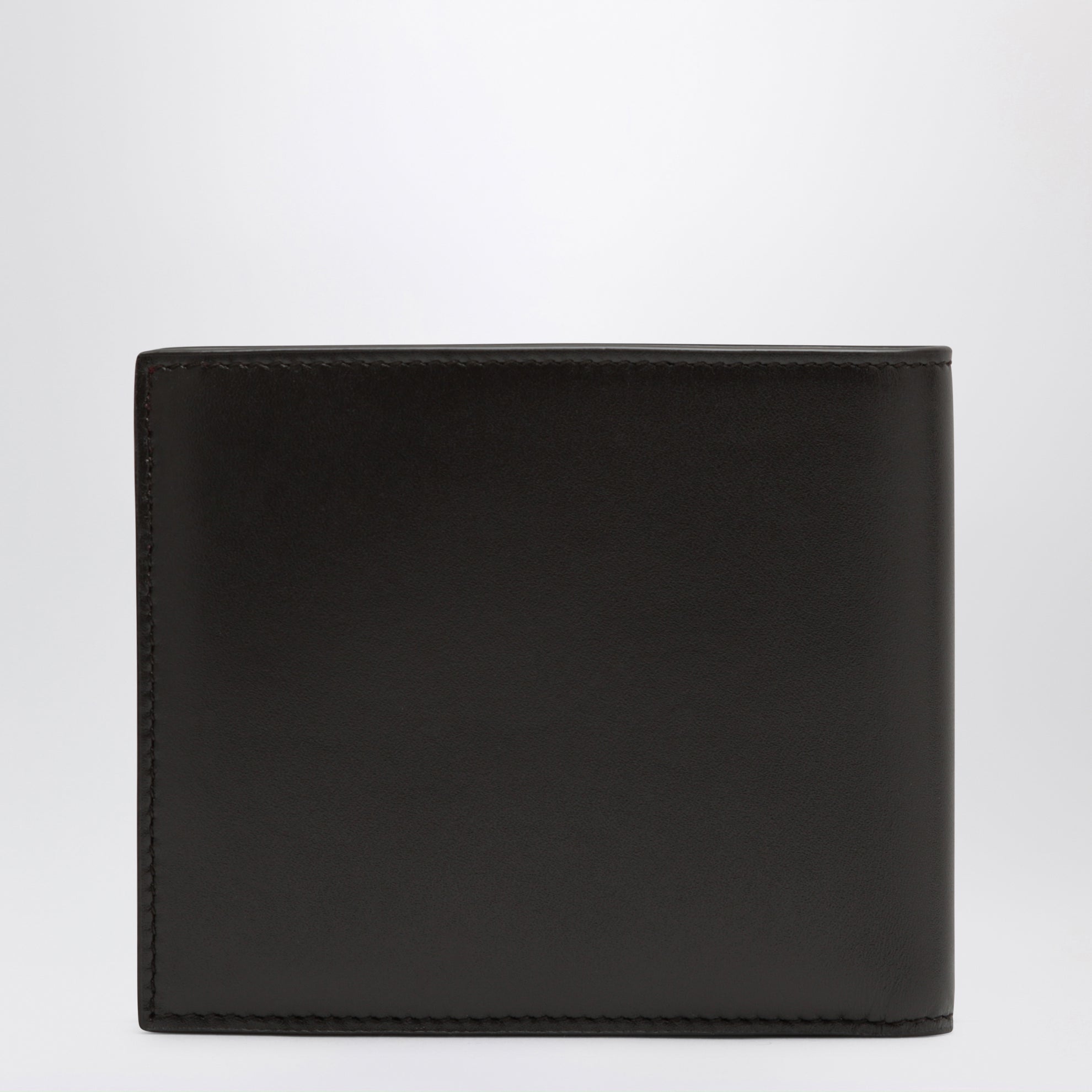 East/West brown and burgundy leather wallet