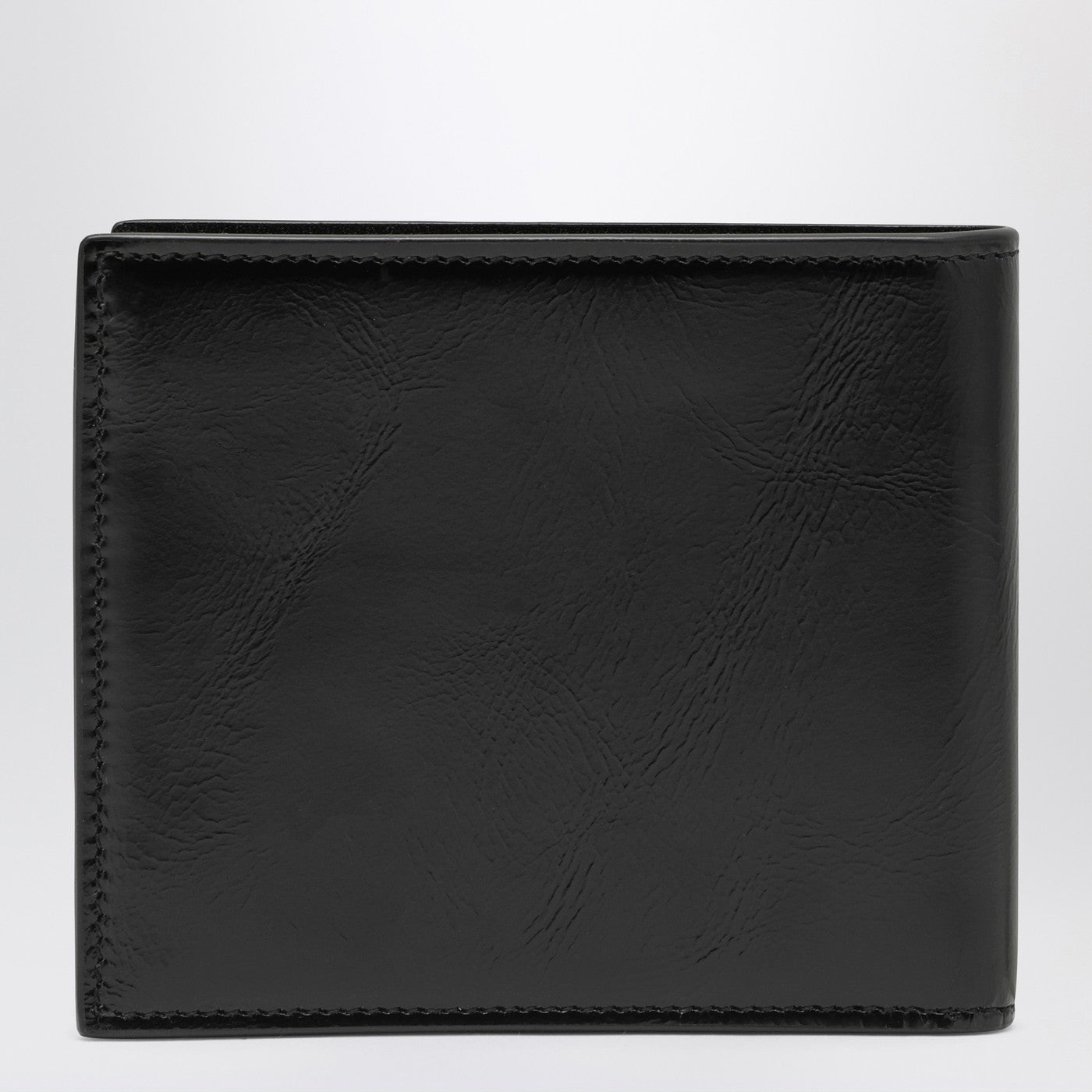 Black leather bi-fold wallet