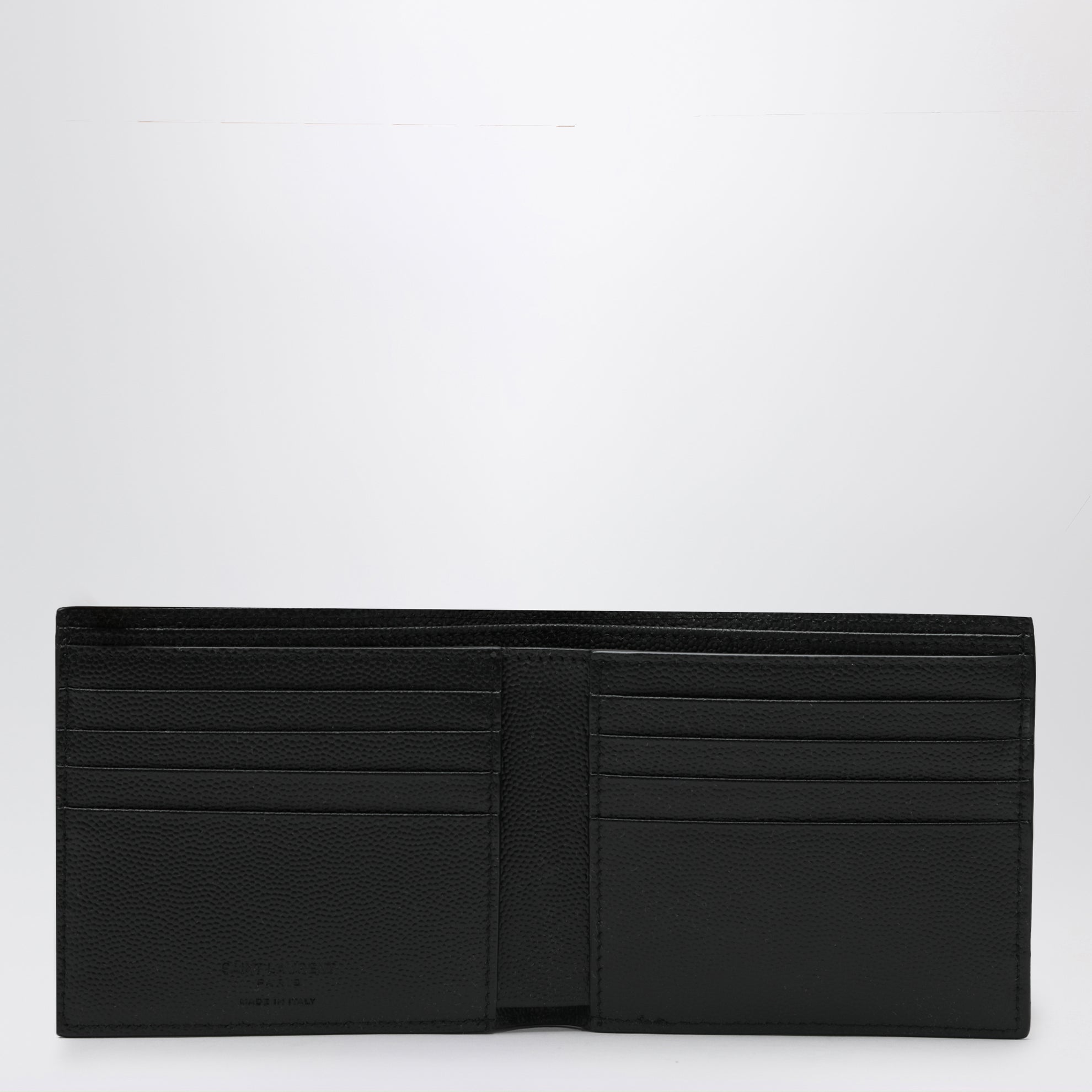 Black East/West wallet in grain de poudre leather