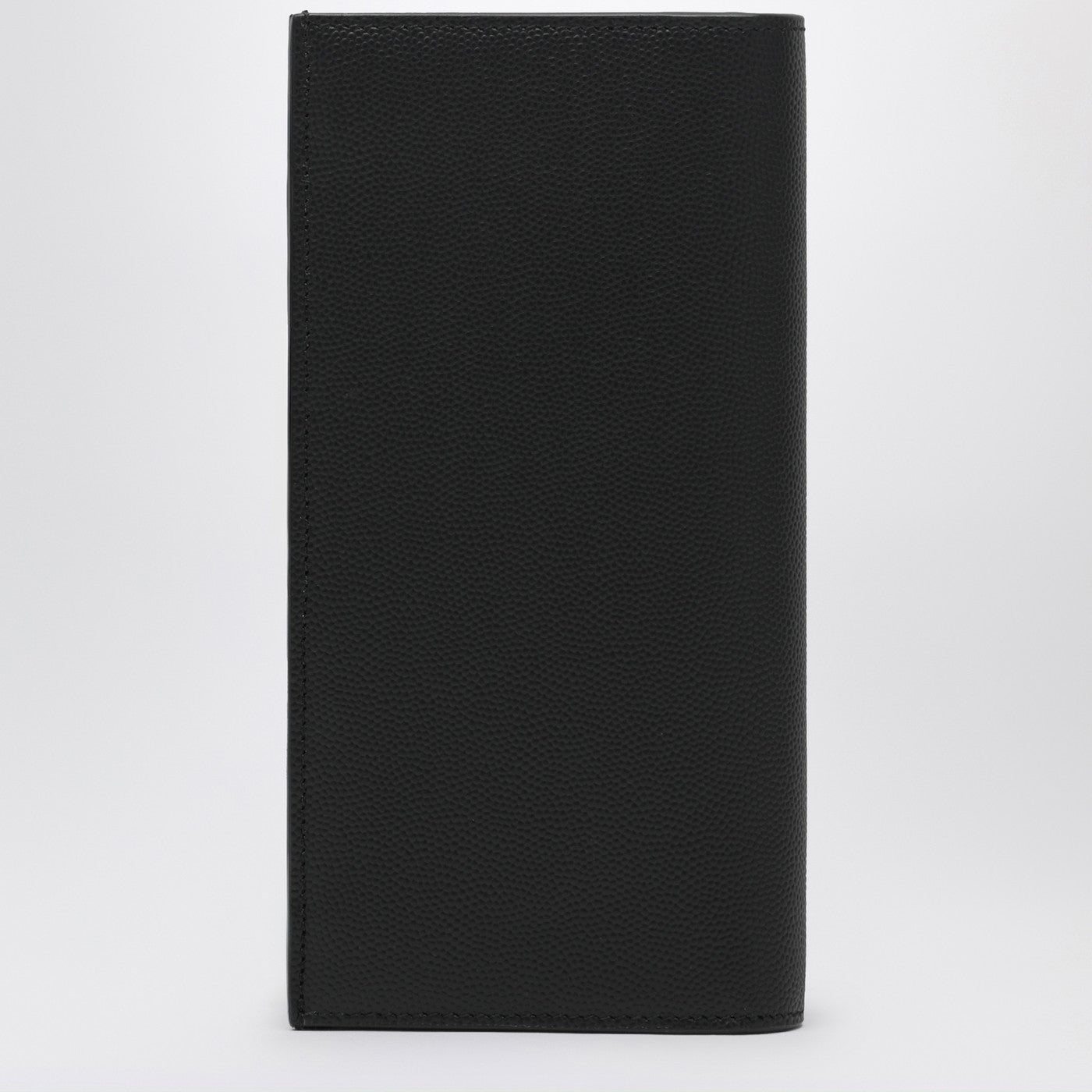 Black Continental wallet in pebbled leather