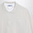 Talc-colored cropped polo in piqué and jersey