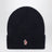 Navy blue ribbed wool beanie