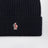 Navy blue ribbed wool beanie