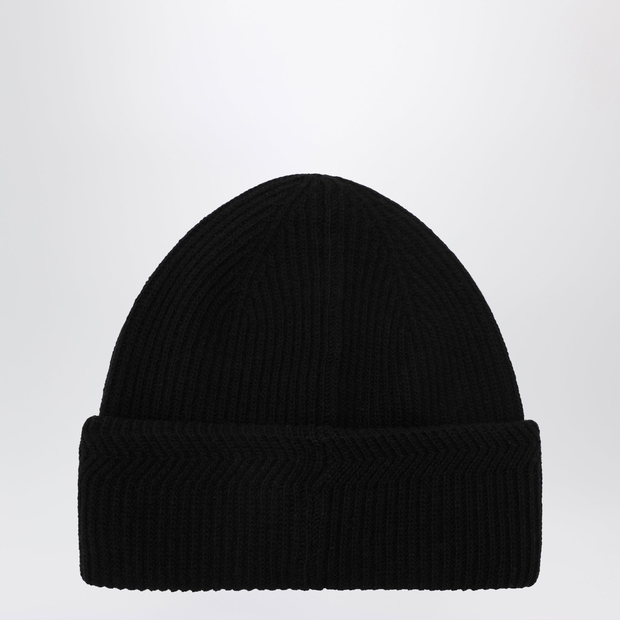 Berretto in lana e cashmere nero