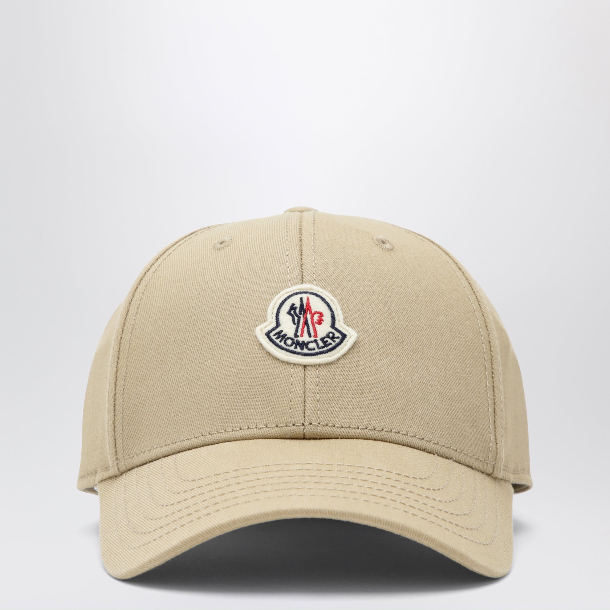 Casquette de baseball beige avec patch logo