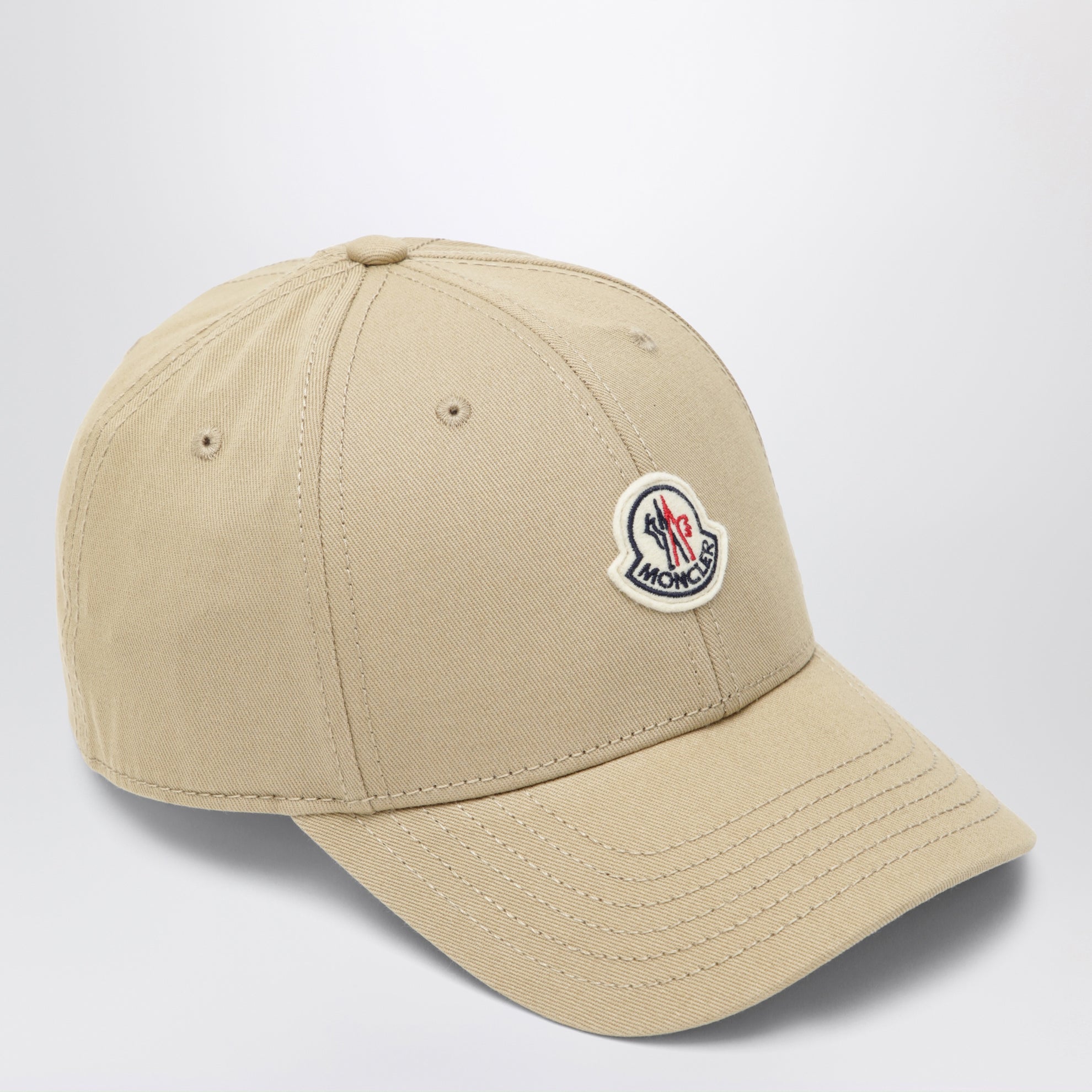 Casquette de baseball beige avec patch logo