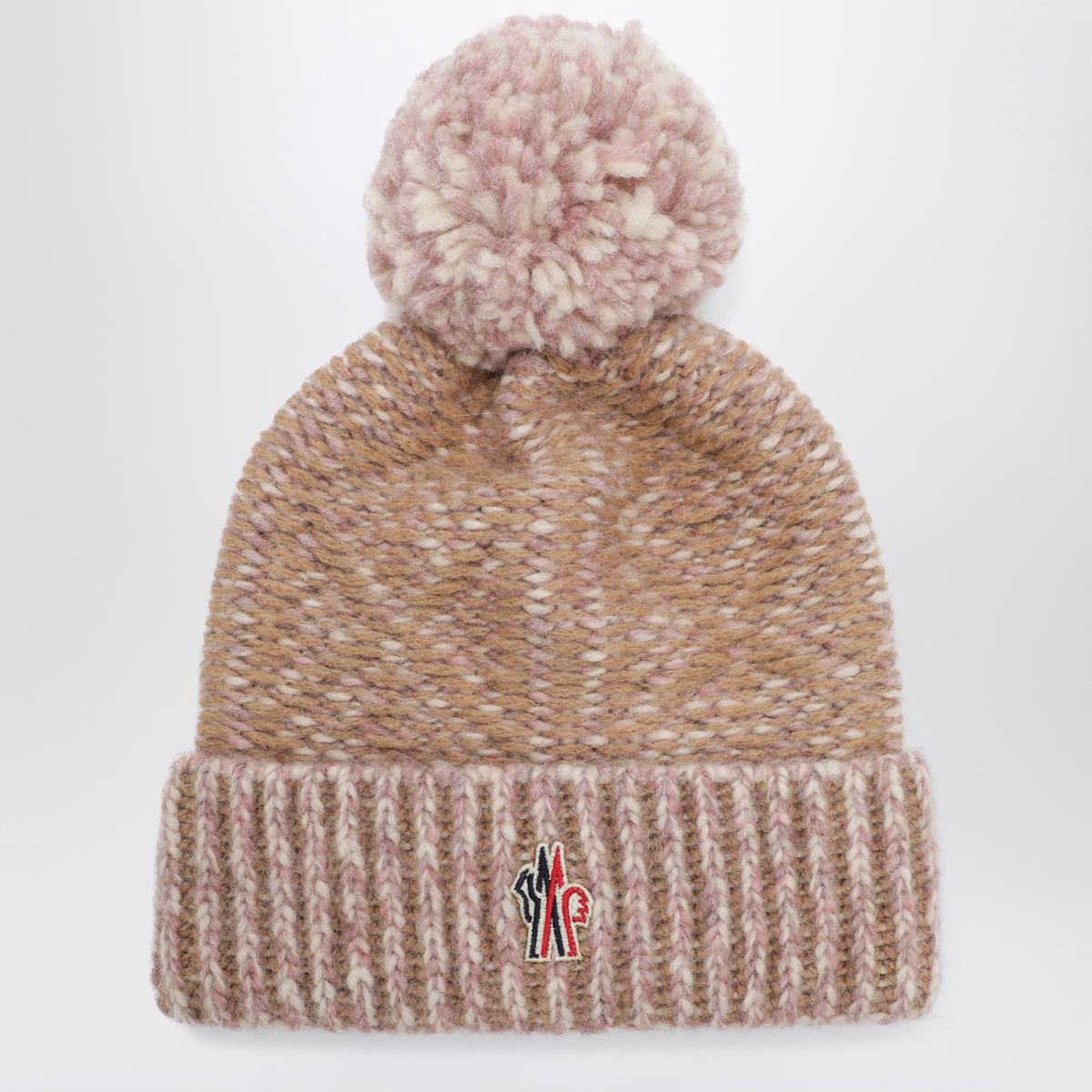 Rosa Mütze mit Argyle-Muster aus Woll-Alpaka-Mischung