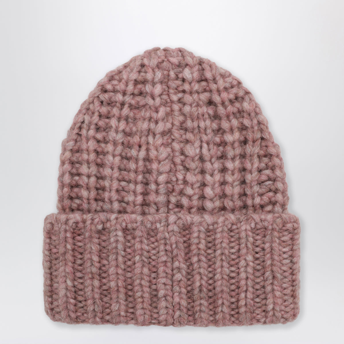 Berretto rosa ciliegia in misto alpaca a costine