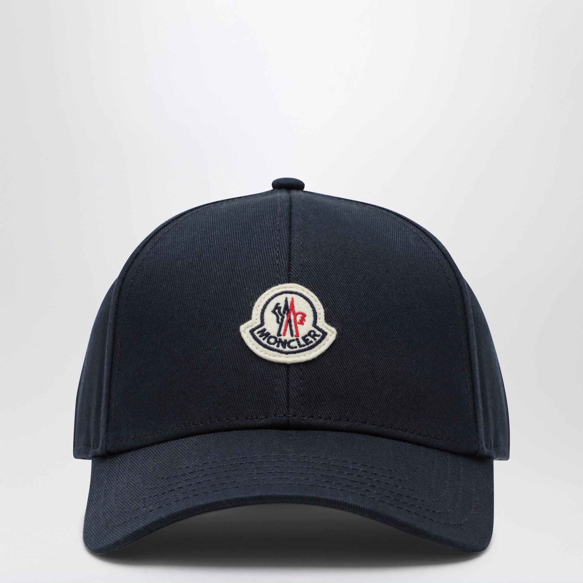 Cappello da baseball con patch in cotone blu