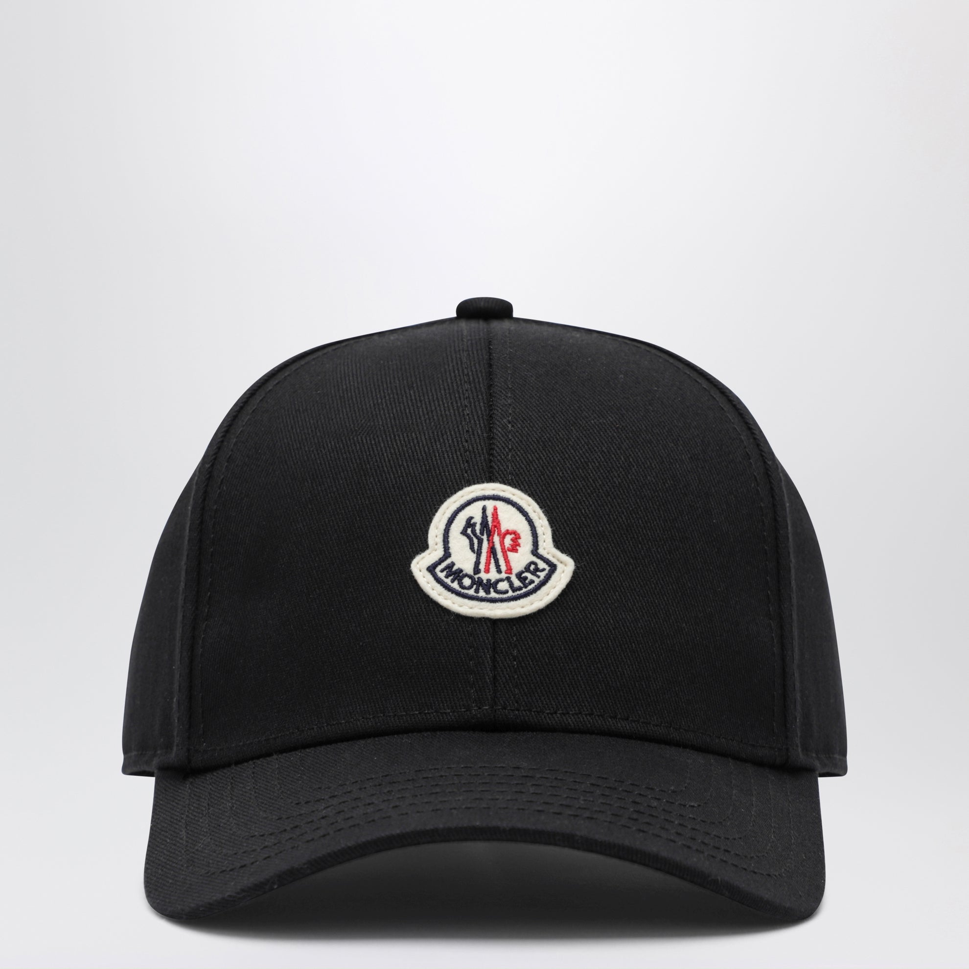 Schwarze Baseballkappe aus Baumwolle mit Patch