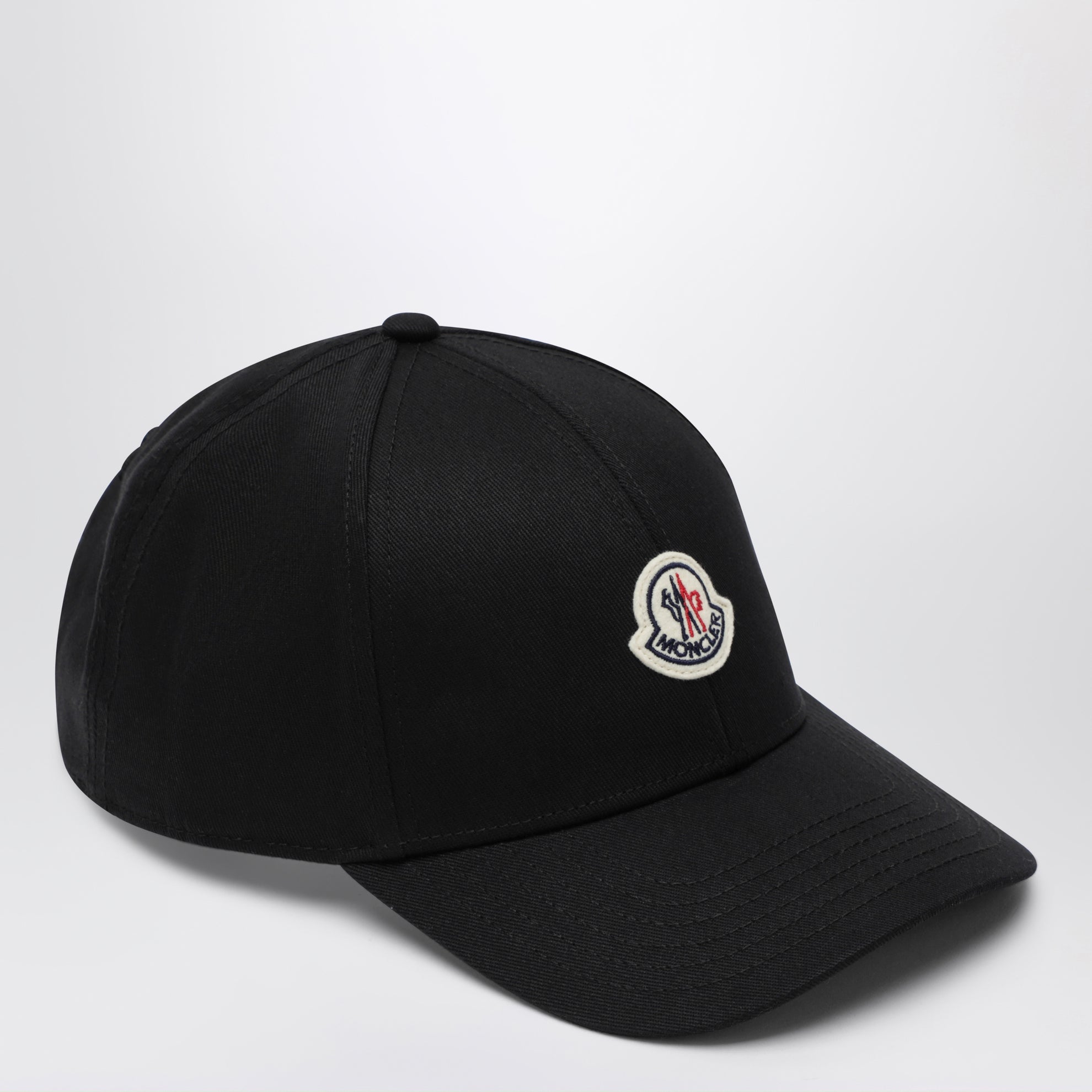 Schwarze Baseballkappe aus Baumwolle mit Patch