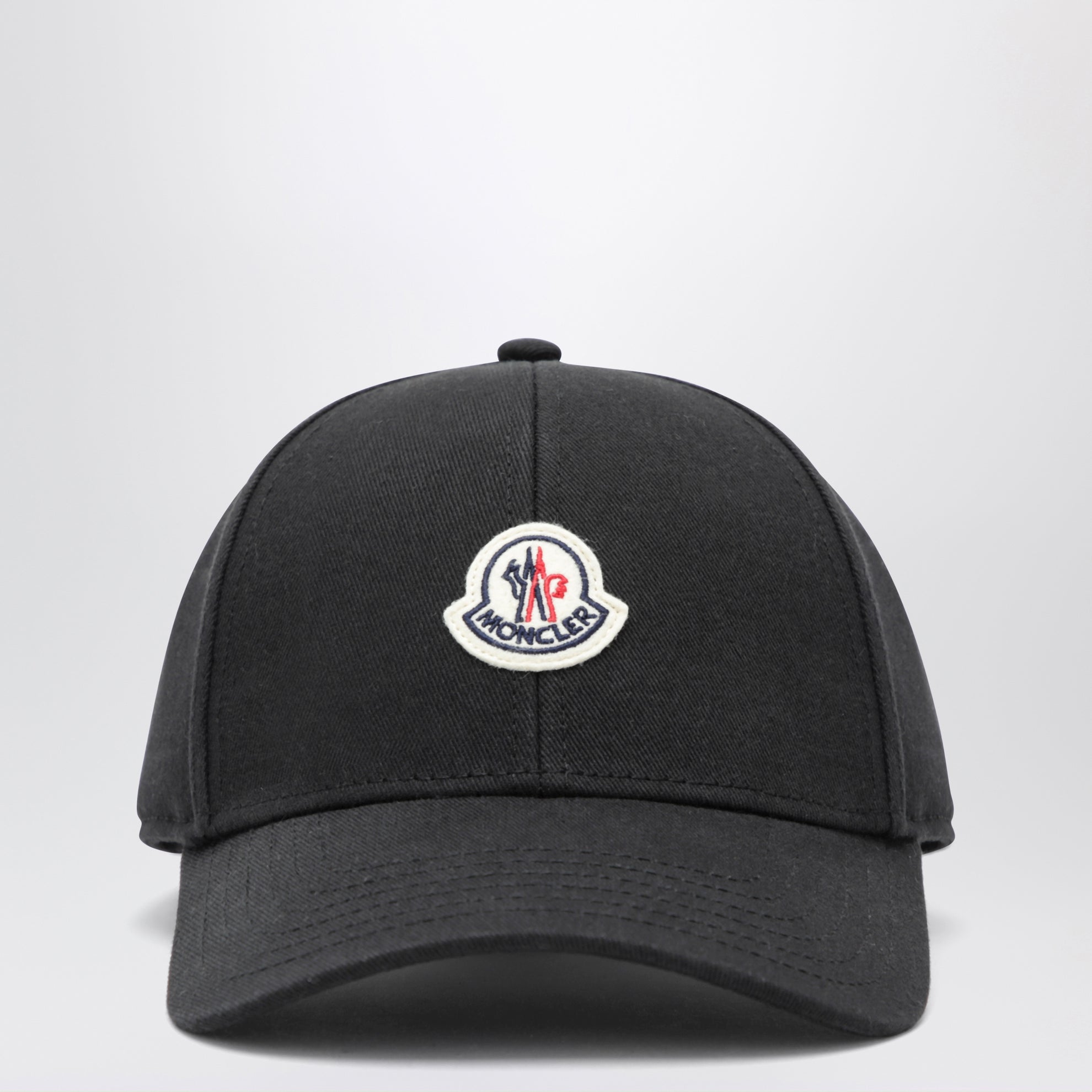 Schwarze Baseballkappe mit Logo-Patch