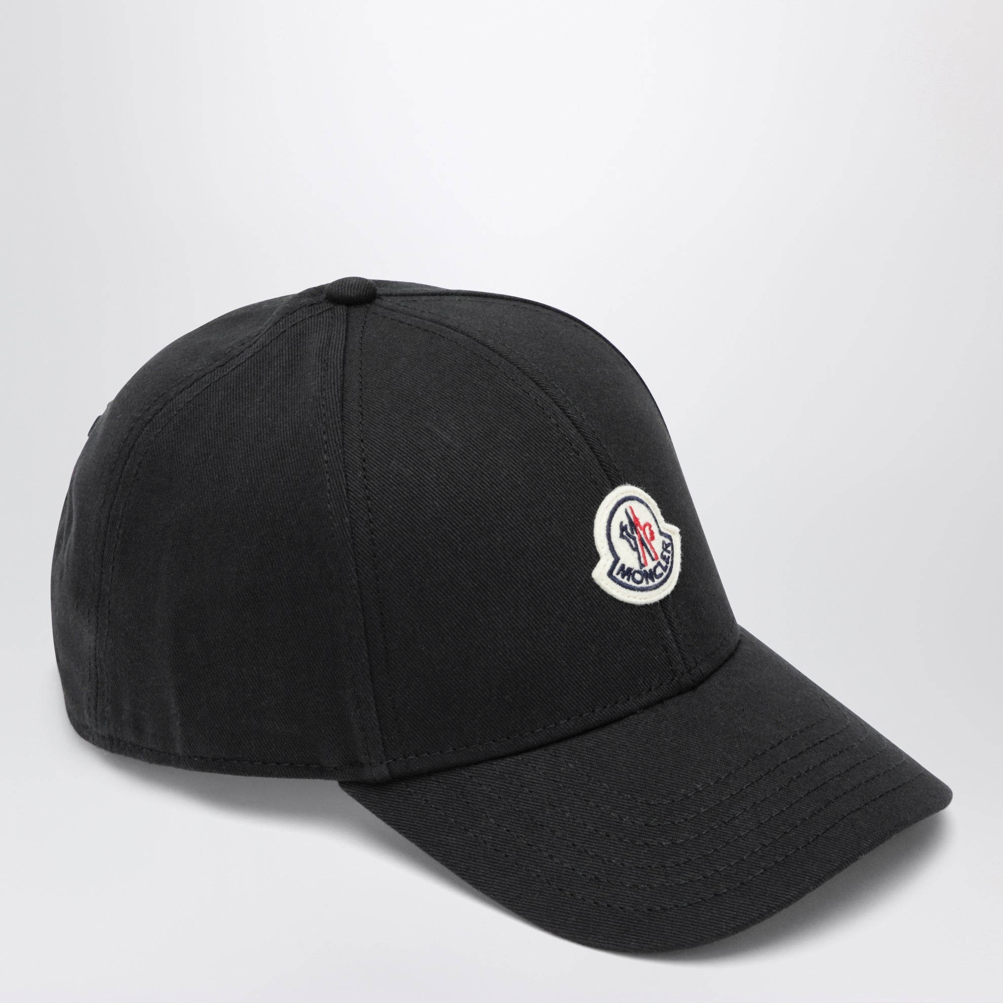 Schwarze Baseballkappe mit Logo-Patch