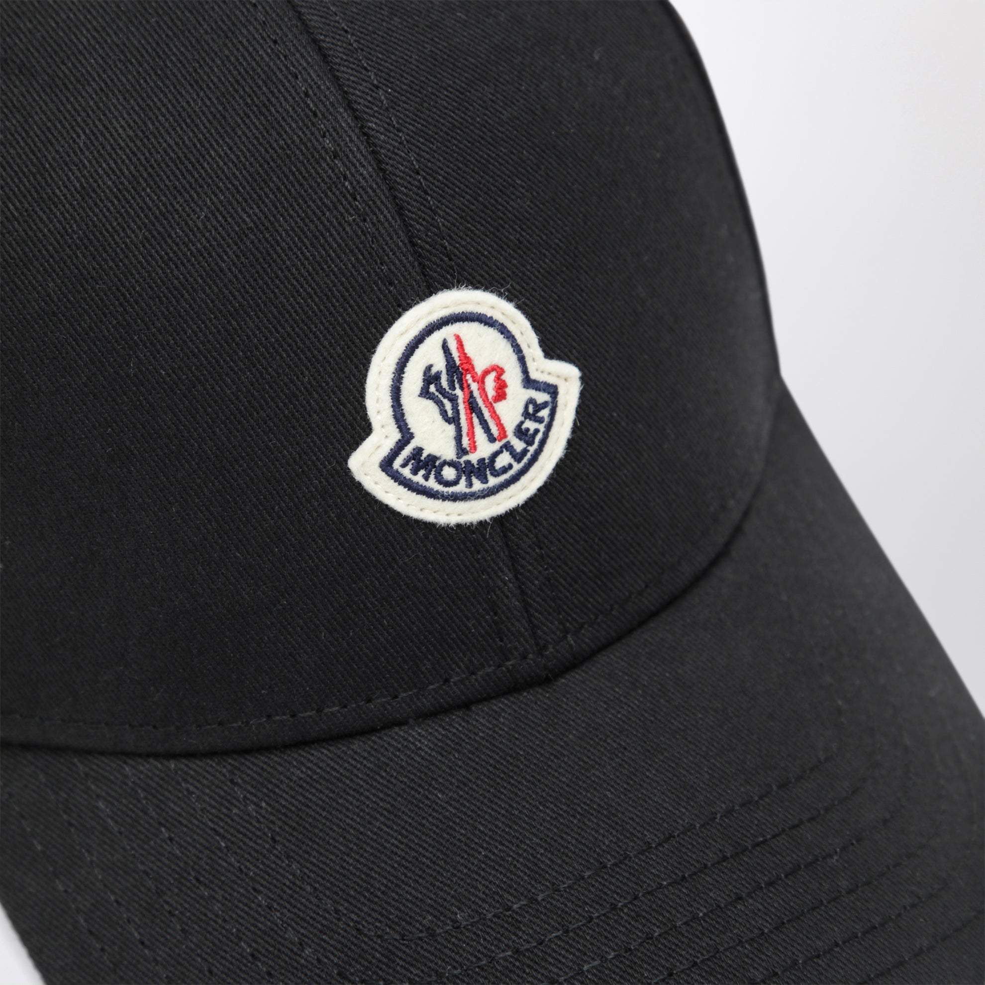 Schwarze Baseballkappe mit Logo-Patch