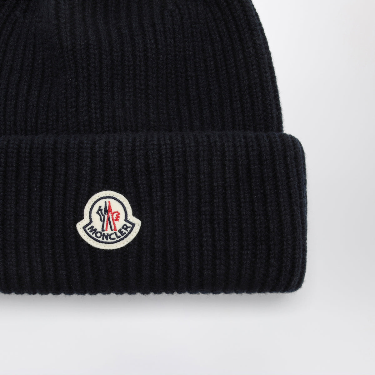 Blue wool and cashmere beanie