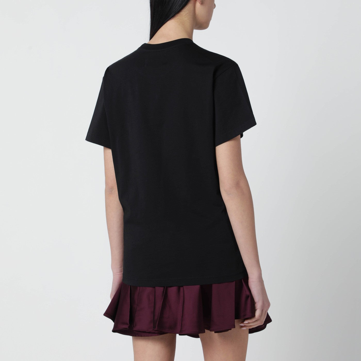 Black T-shirt with logo print