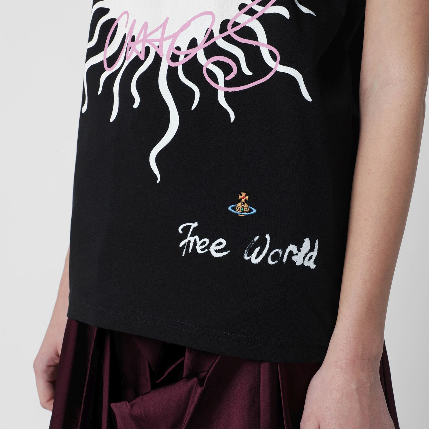 Black T-shirt with logo print