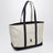 Borsa tote Big Pony in cotone crema e navy
