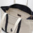 Borsa tote Big Pony in cotone crema e navy