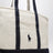 Borsa tote Big Pony in cotone crema e navy