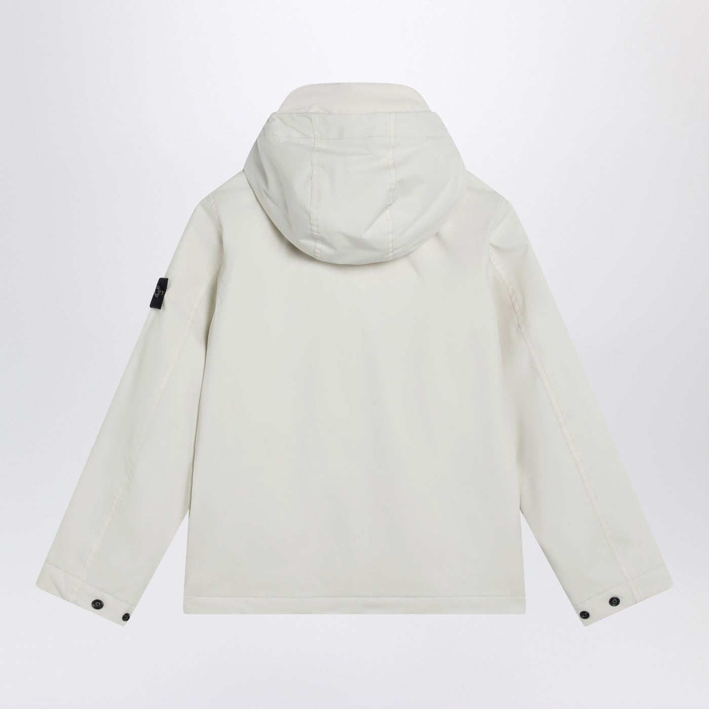 Ivory zip jacket in polyester canvas