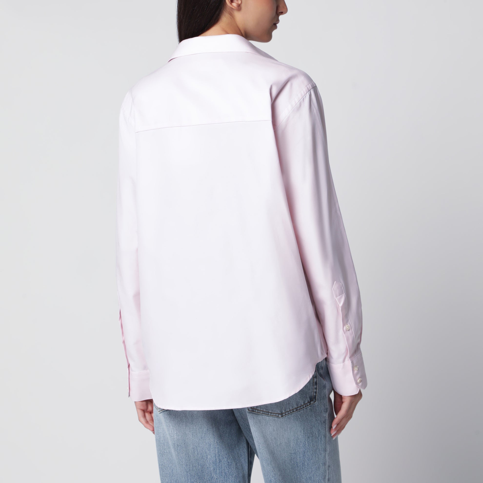 Rosa Button-Down-Hemd aus Baumwolle