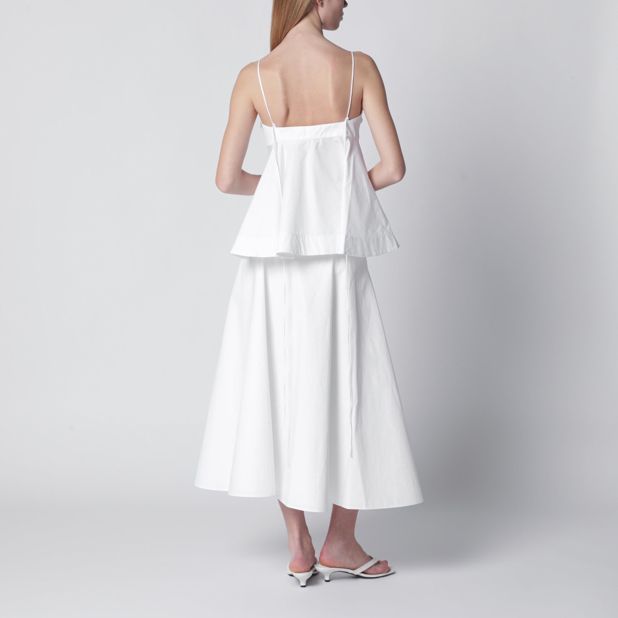 Peplum-Bustier in Optisch Weiß