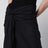 Black sarong-effect skirt