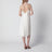 White silk and lace slip dress