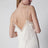 White silk and lace slip dress