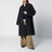 Cappotto blu navy in misto cotone e lana