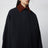 Cappotto blu navy in misto cotone e lana