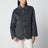 Dark Grey Mélange Double-Faced Wool Jacket with Pankou Closure