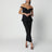 Top con spalle scoperte nero