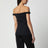 Top con spalle scoperte nero