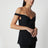 Top con spalle scoperte nero