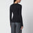 Anthrazitgrauer Melange-Pullover aus Wolle