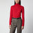 Dolcevita in lana e cashmere a maglia fine rosso
