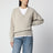 Beige mélange wool-blend sweater